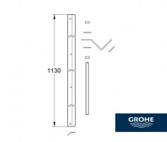 MEDIDAS ANCLAJE MONTAJE EN ESQUINA RAPID SL GROHE